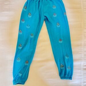 Chaser Blue Jogger Sweatpants with Embroidered Design